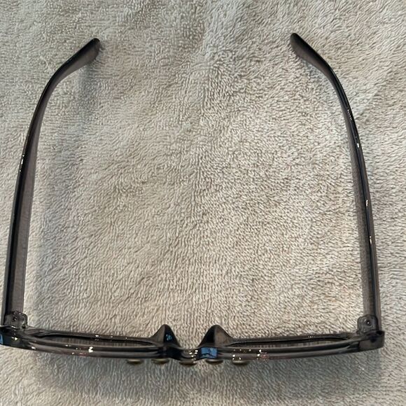 NWOT unbranded smoky squarish plastic sunnies with rhinestones - Picture 5 of 6